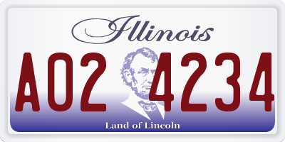 IL license plate A024234