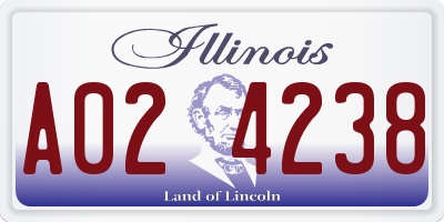 IL license plate A024238