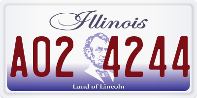 IL license plate A024244