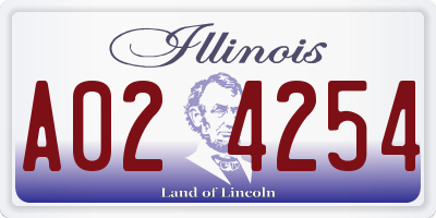 IL license plate A024254
