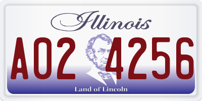 IL license plate A024256