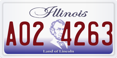 IL license plate A024263