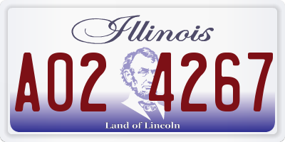 IL license plate A024267