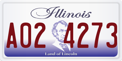IL license plate A024273
