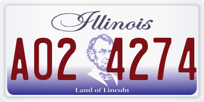 IL license plate A024274