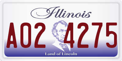 IL license plate A024275