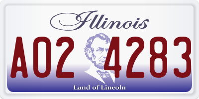 IL license plate A024283