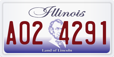 IL license plate A024291