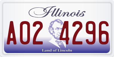 IL license plate A024296