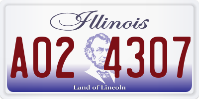 IL license plate A024307