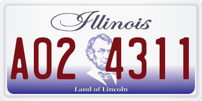 IL license plate A024311
