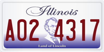 IL license plate A024317