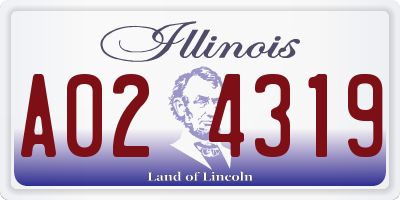 IL license plate A024319