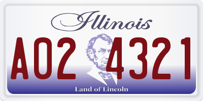 IL license plate A024321