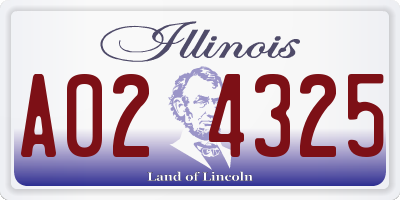 IL license plate A024325
