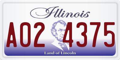 IL license plate A024375