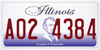 IL license plate A024384