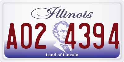 IL license plate A024394