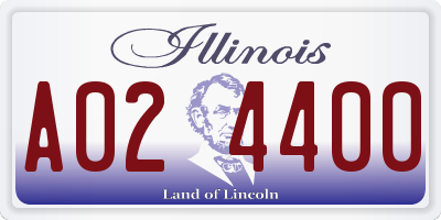 IL license plate A024400