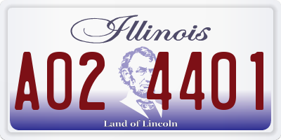 IL license plate A024401