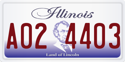 IL license plate A024403