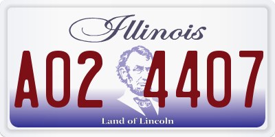 IL license plate A024407