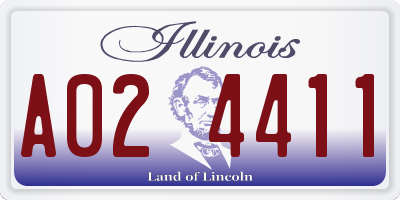 IL license plate A024411