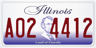 IL license plate A024412