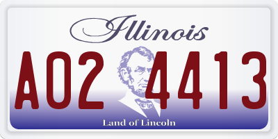 IL license plate A024413