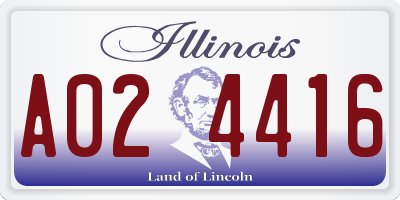 IL license plate A024416