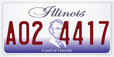 IL license plate A024417