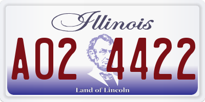 IL license plate A024422
