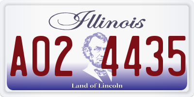 IL license plate A024435