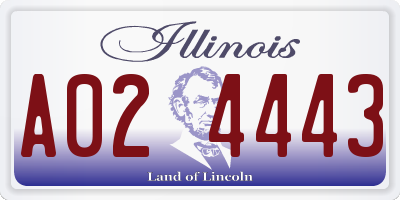 IL license plate A024443