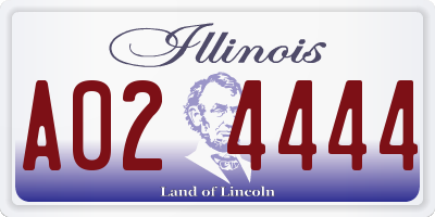 IL license plate A024444