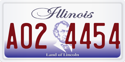 IL license plate A024454