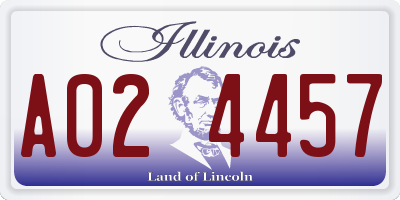 IL license plate A024457