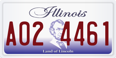 IL license plate A024461