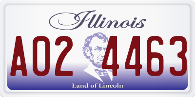 IL license plate A024463