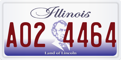 IL license plate A024464
