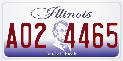 IL license plate A024465