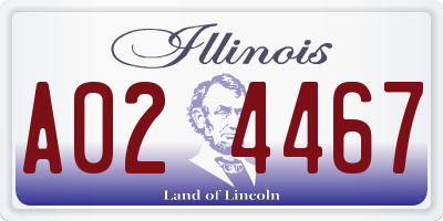 IL license plate A024467