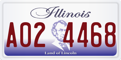 IL license plate A024468