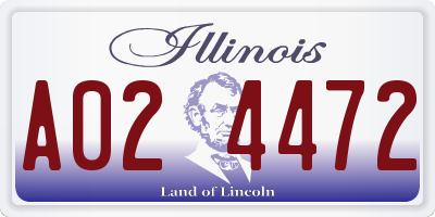 IL license plate A024472