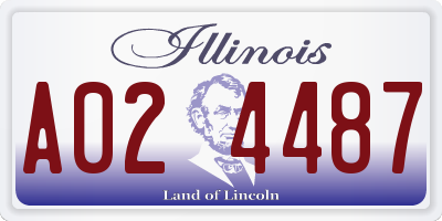 IL license plate A024487