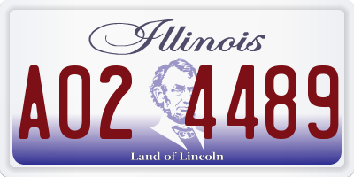 IL license plate A024489