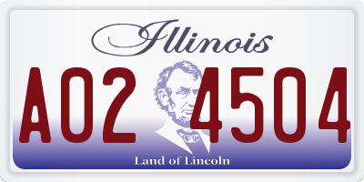 IL license plate A024504