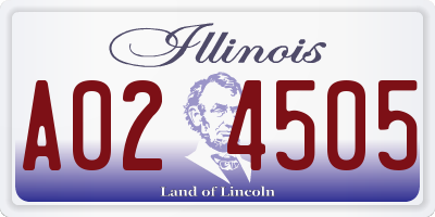 IL license plate A024505
