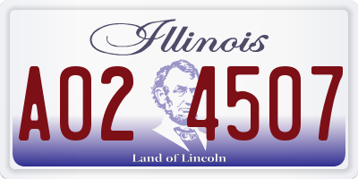 IL license plate A024507