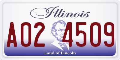 IL license plate A024509